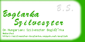 boglarka szilveszter business card